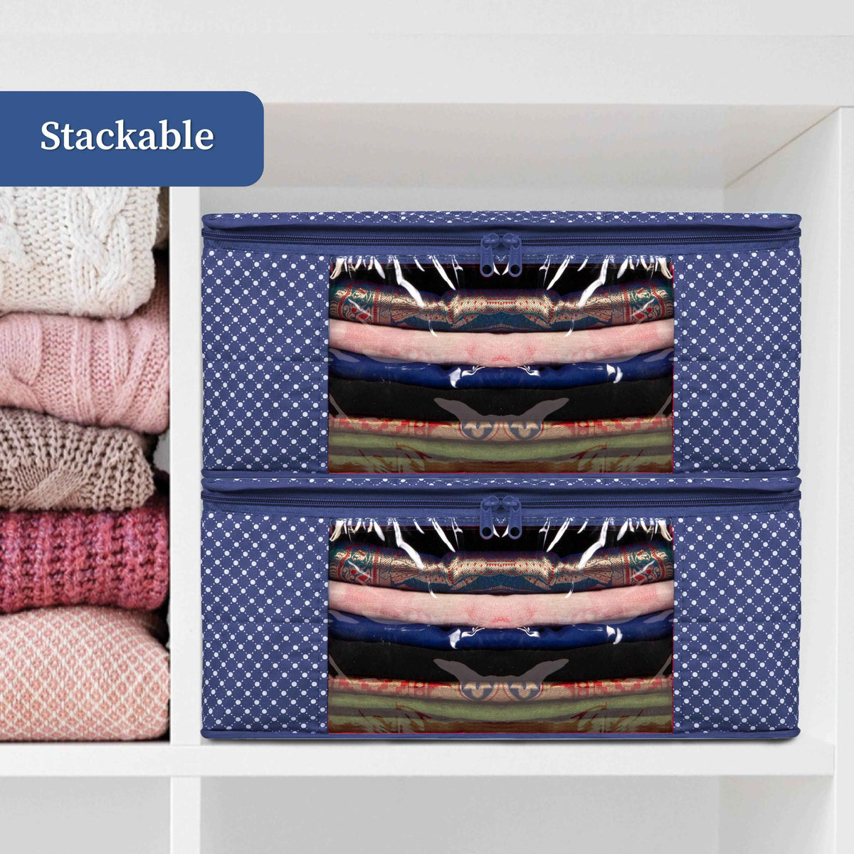 3 layer Cotton Quilted Saree Cover | Clothes Organizer