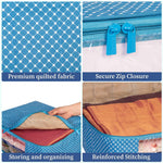 3 layer Cotton Quilted Saree Cover | Clothes Organizer