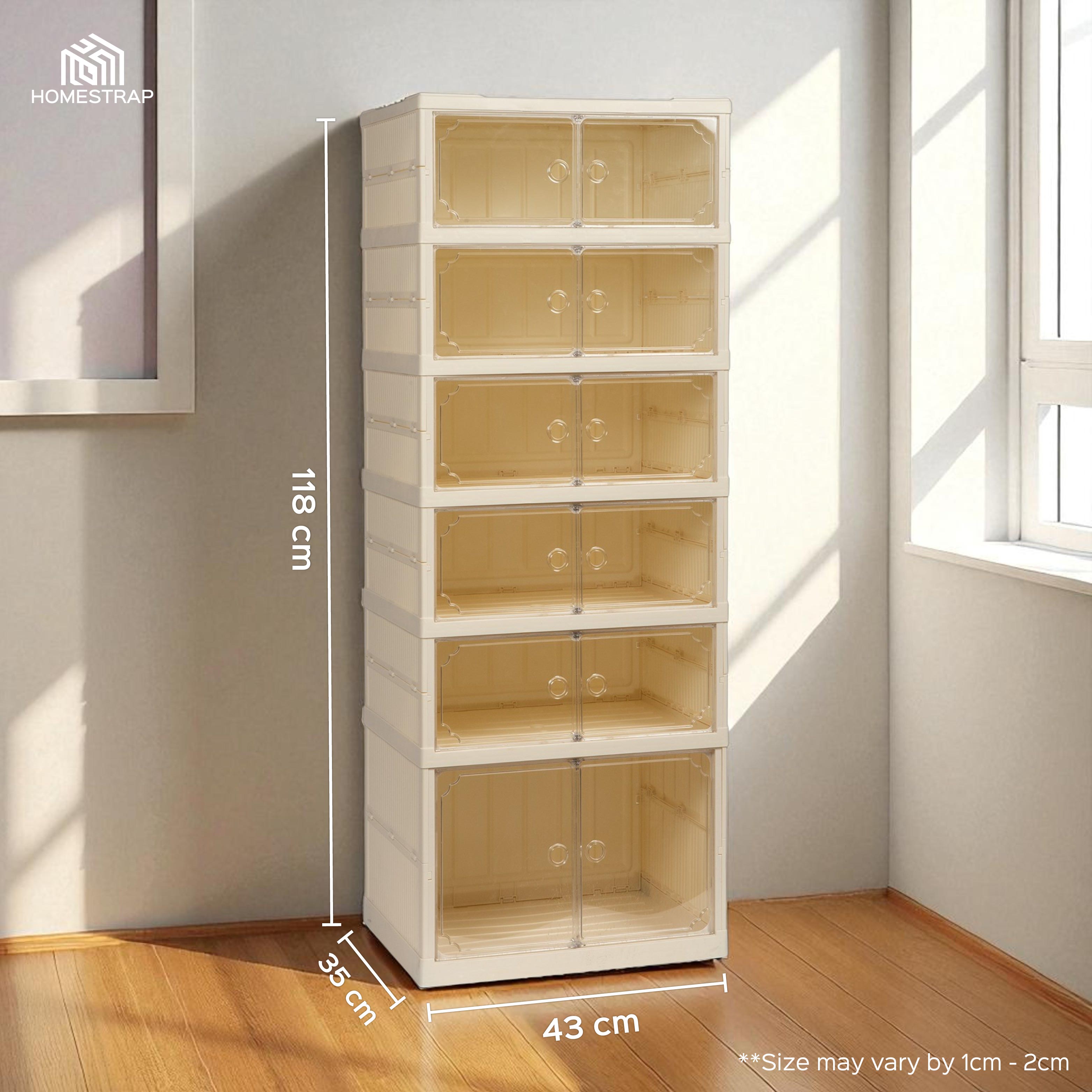 Shoe Stack Foldable Shoe Storage with Wheels