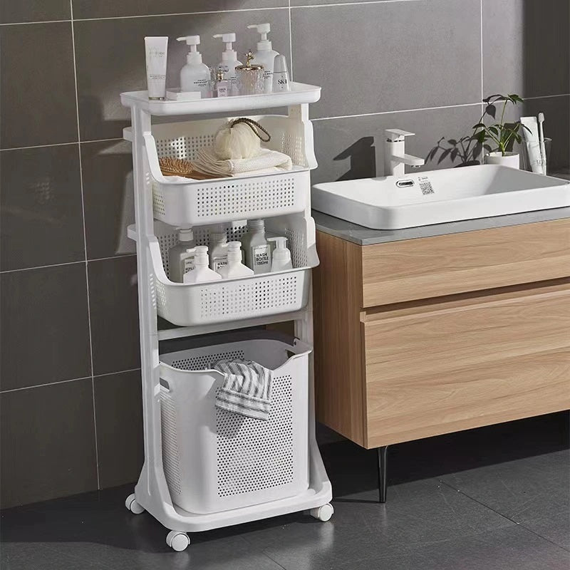 Laundry Magic Mover /Multi Tier Laundry Basket With Wheels
