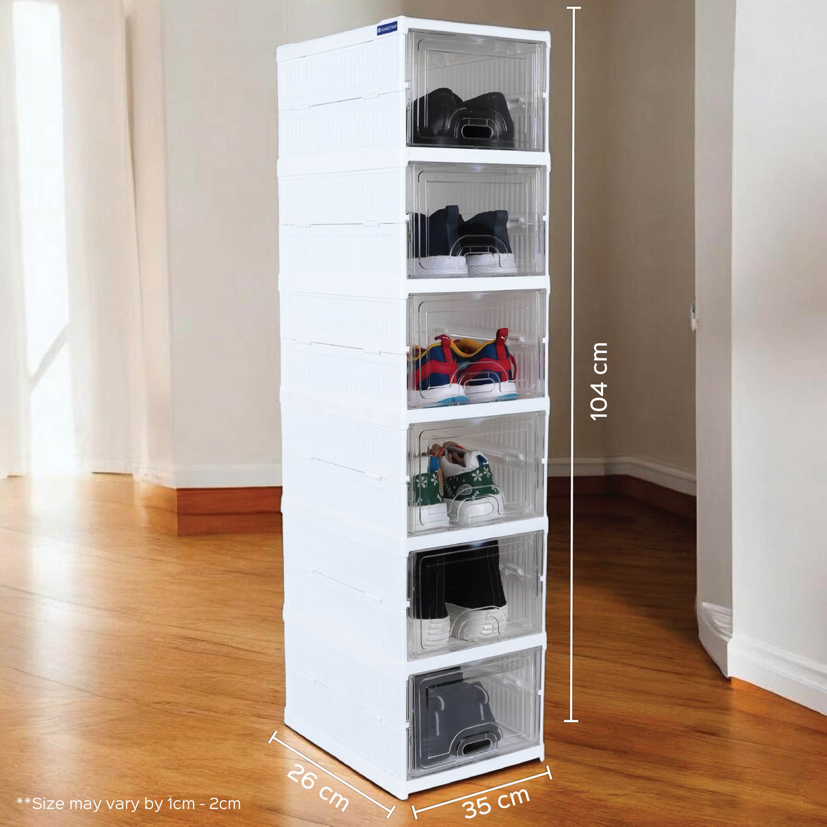 6 Layer Sneaker Pair Box Organizer - Homestrap