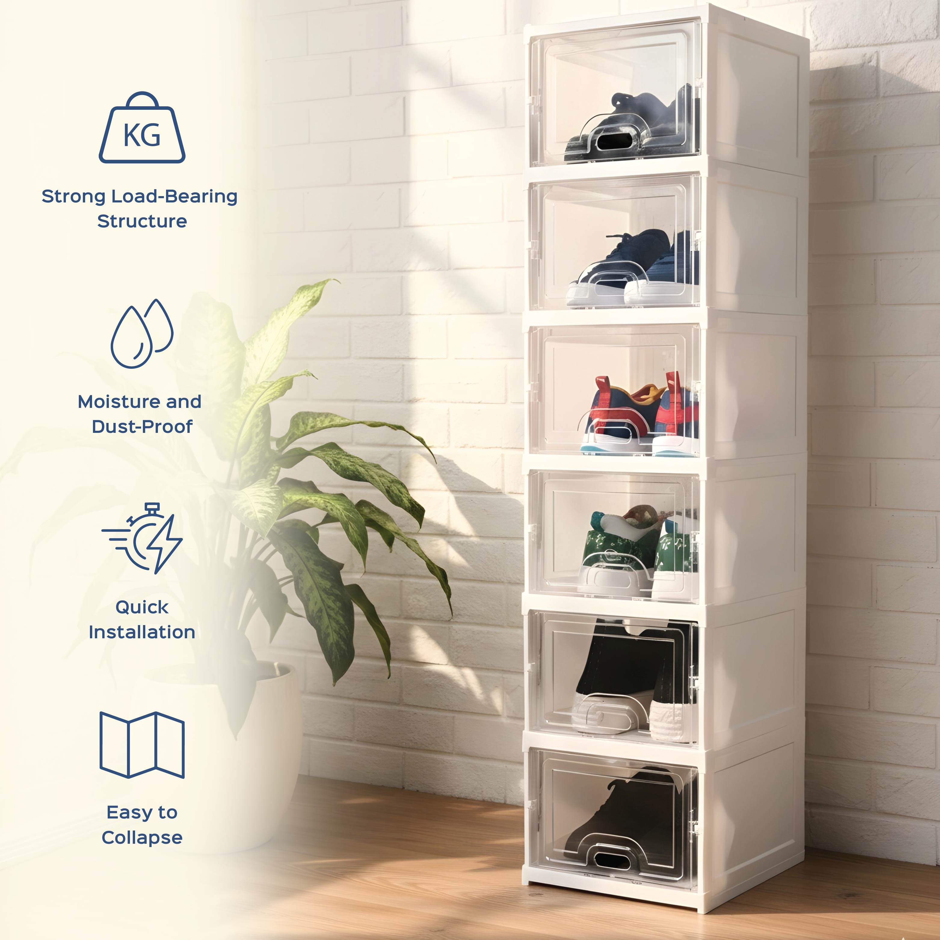 6 Layer Sneaker Pair Box Organizer