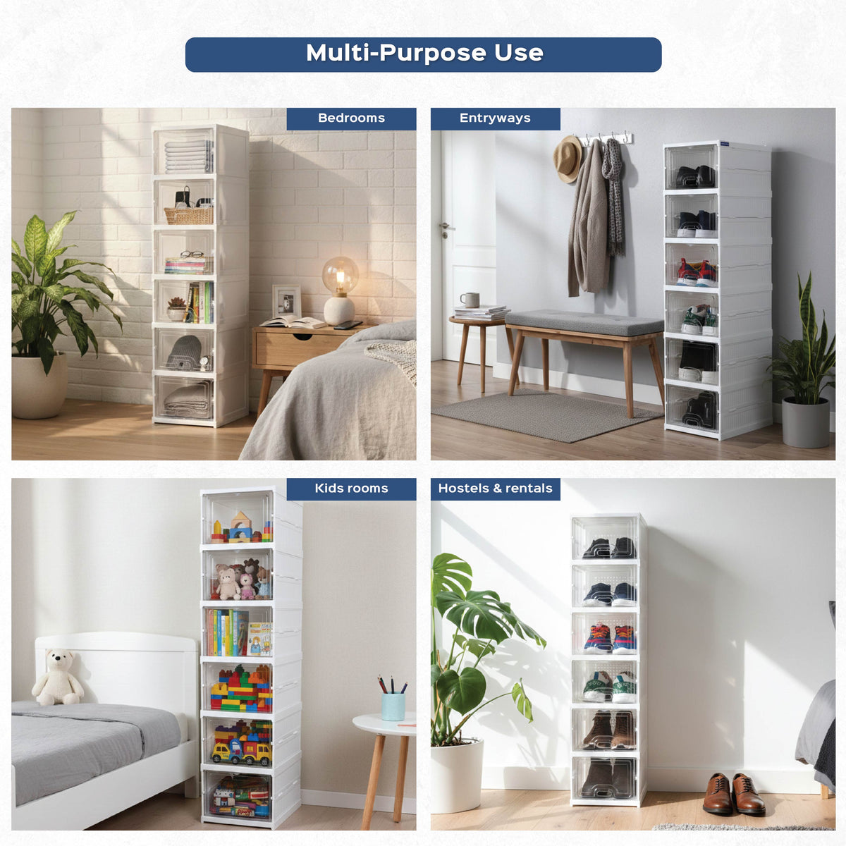 6 Layer Sneaker Pair Box Organizer - Homestrap