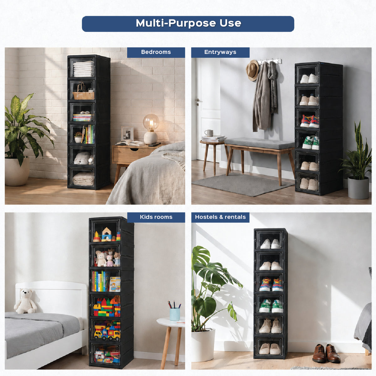 6 Layer Sneaker Pair Box Organizer - Homestrap