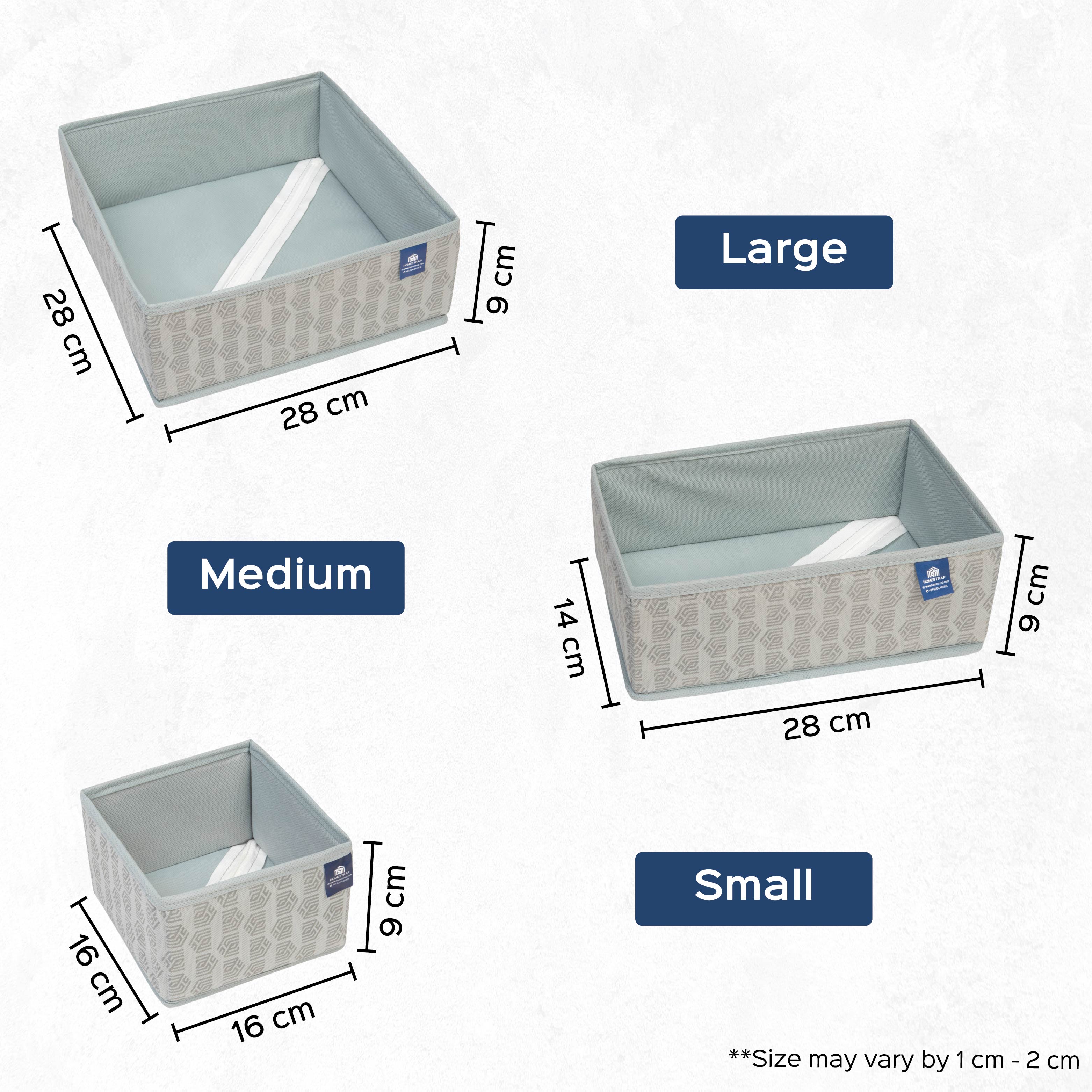 Set of 3 Multipurpose Closet Drawer Organiser