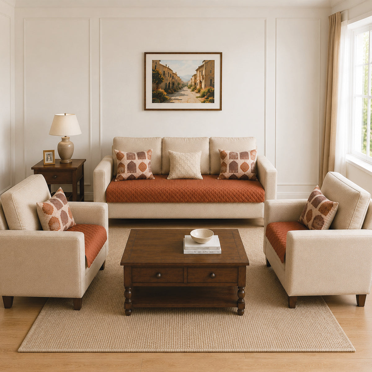 Quilted Velvet Sofa Cover with Lint-Free Fabric - Homestrap