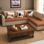 L Shape Sofa Cover with Premium Velvet Fabric