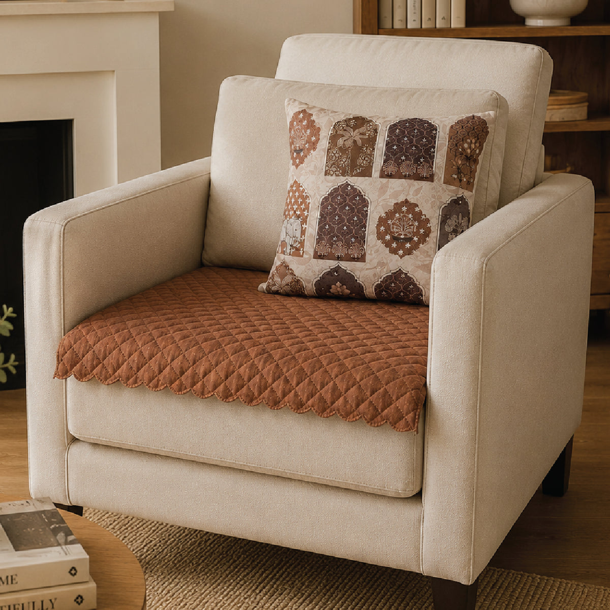 Quilted Velvet Sofa Cover for Living Room Sofa