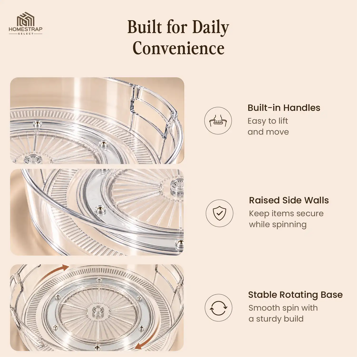Spin Tray – 360° Rotating Storage Organizer