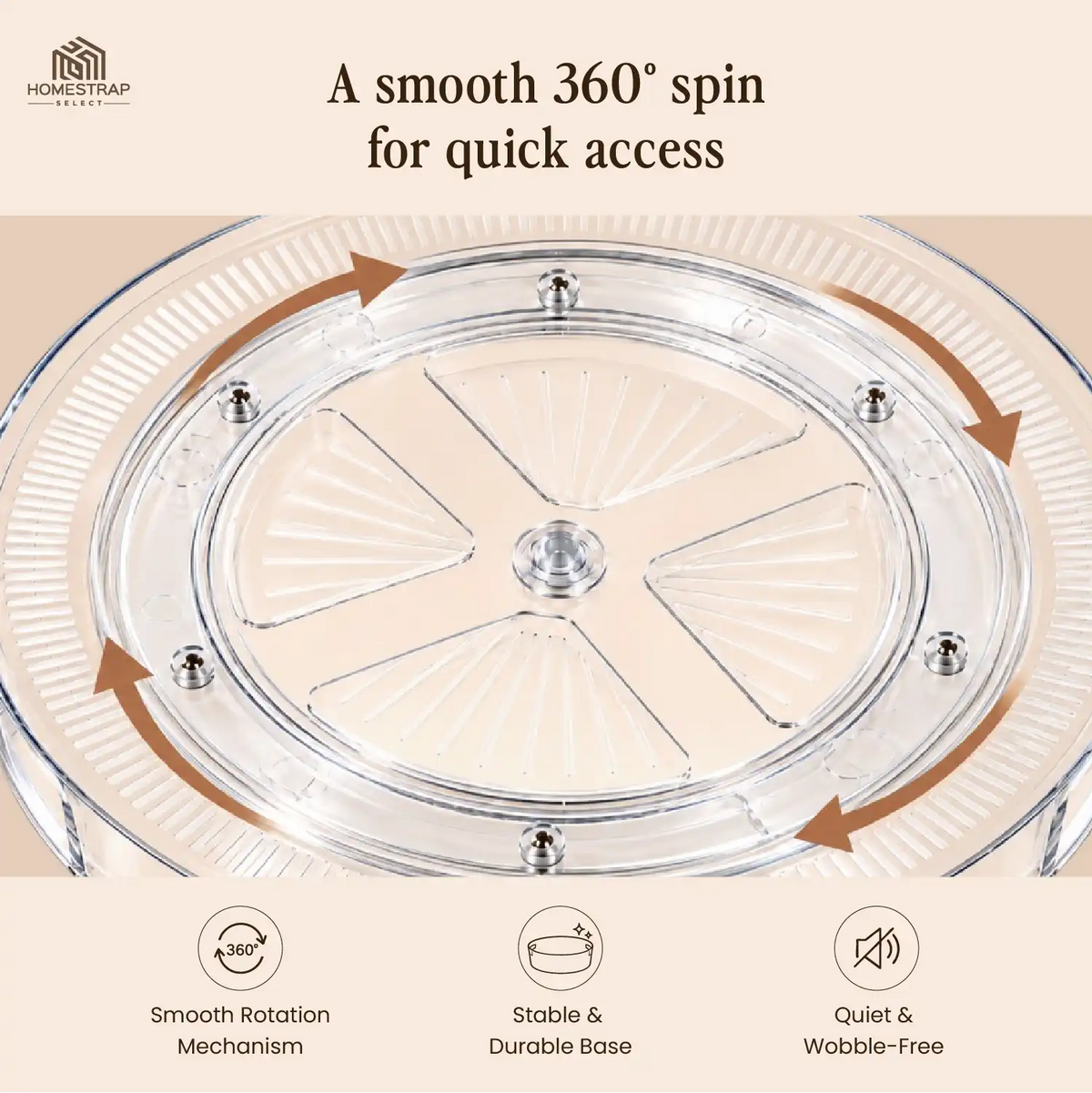 Spin Tray – 360° Rotating Storage Organizer