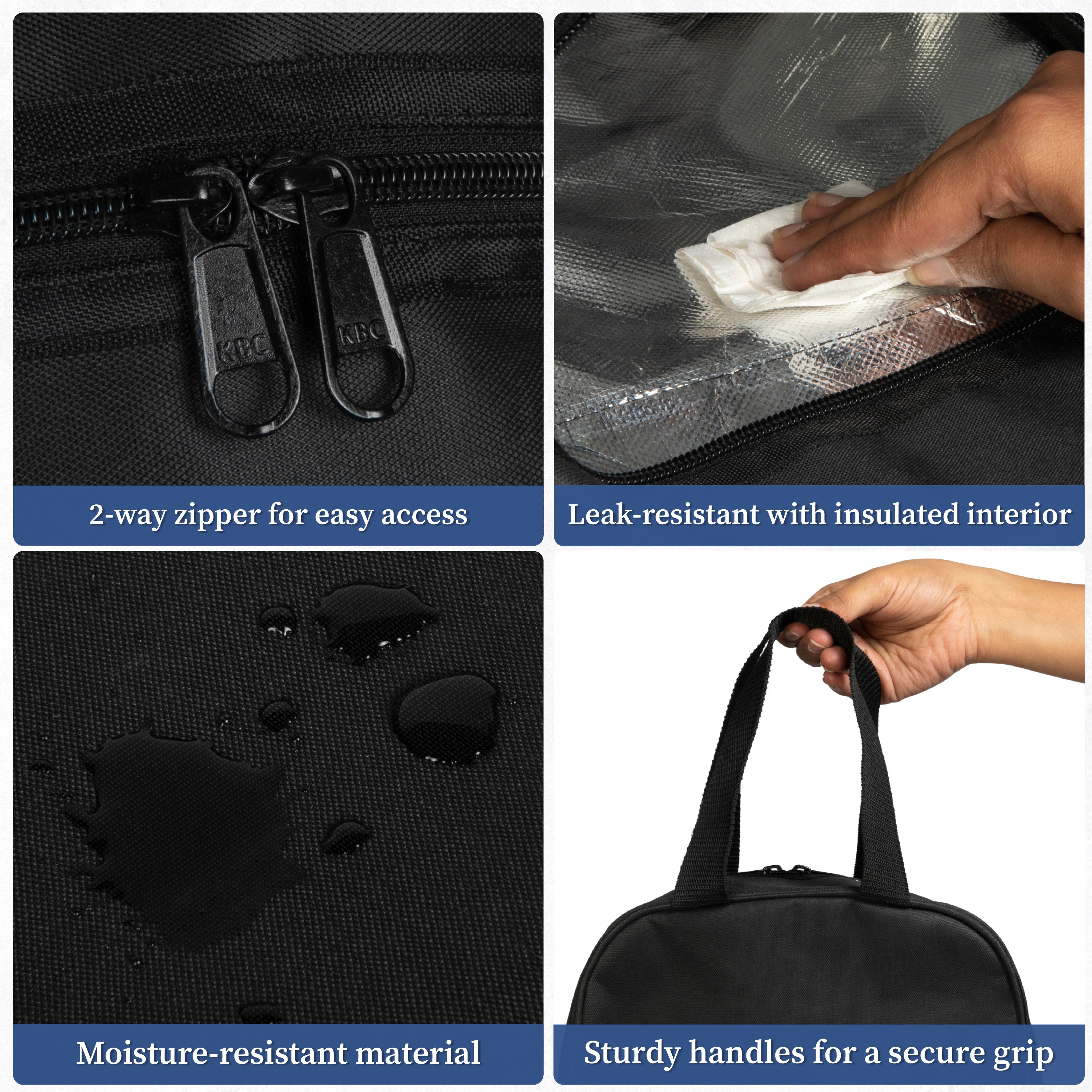 Insulated Lunch Bag with Waterproof Lining