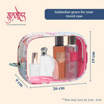 Gulmohar Transparent Toiletry Pouch|Pack of 2