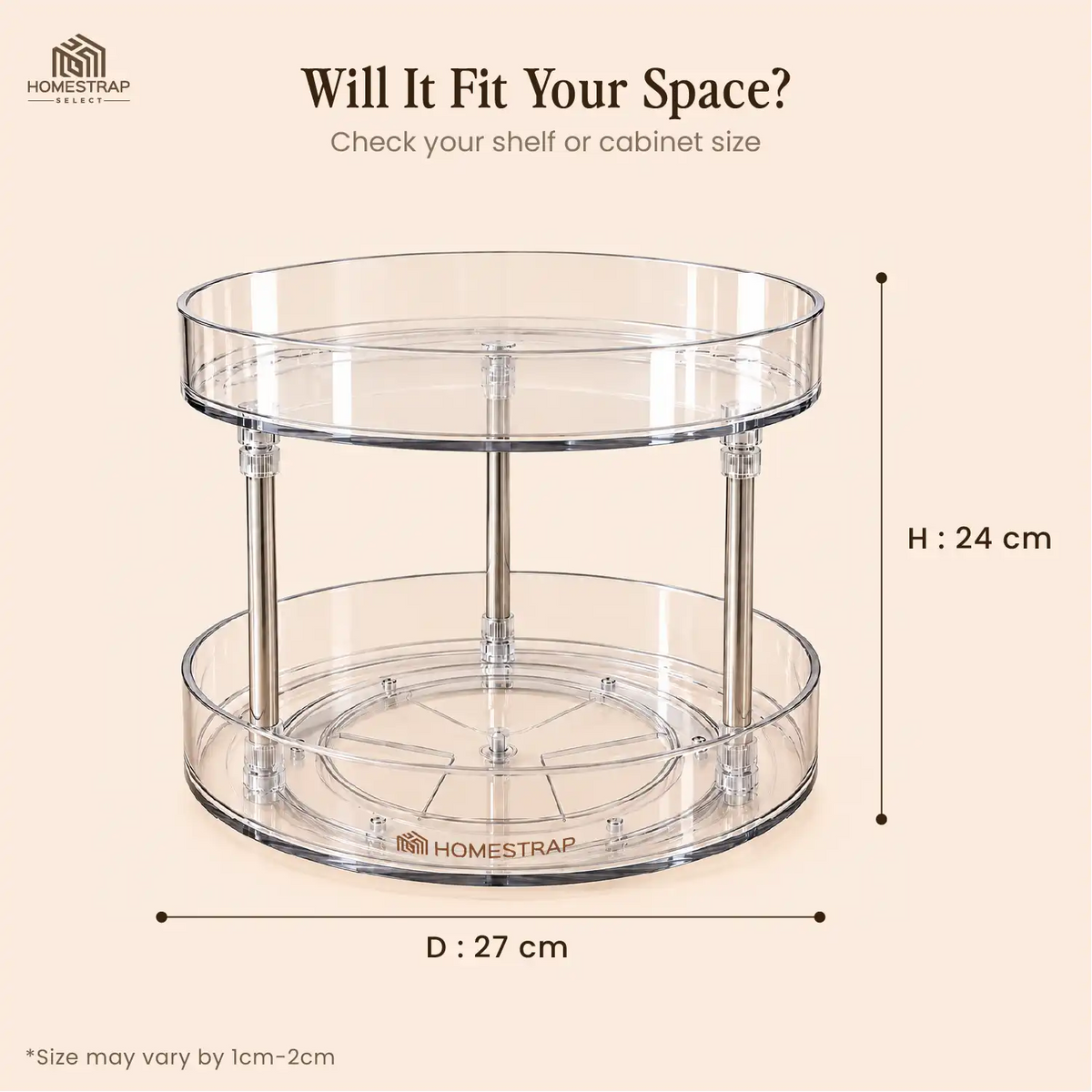 Twin Tier Spin – 2-Tier Rotating Organizer