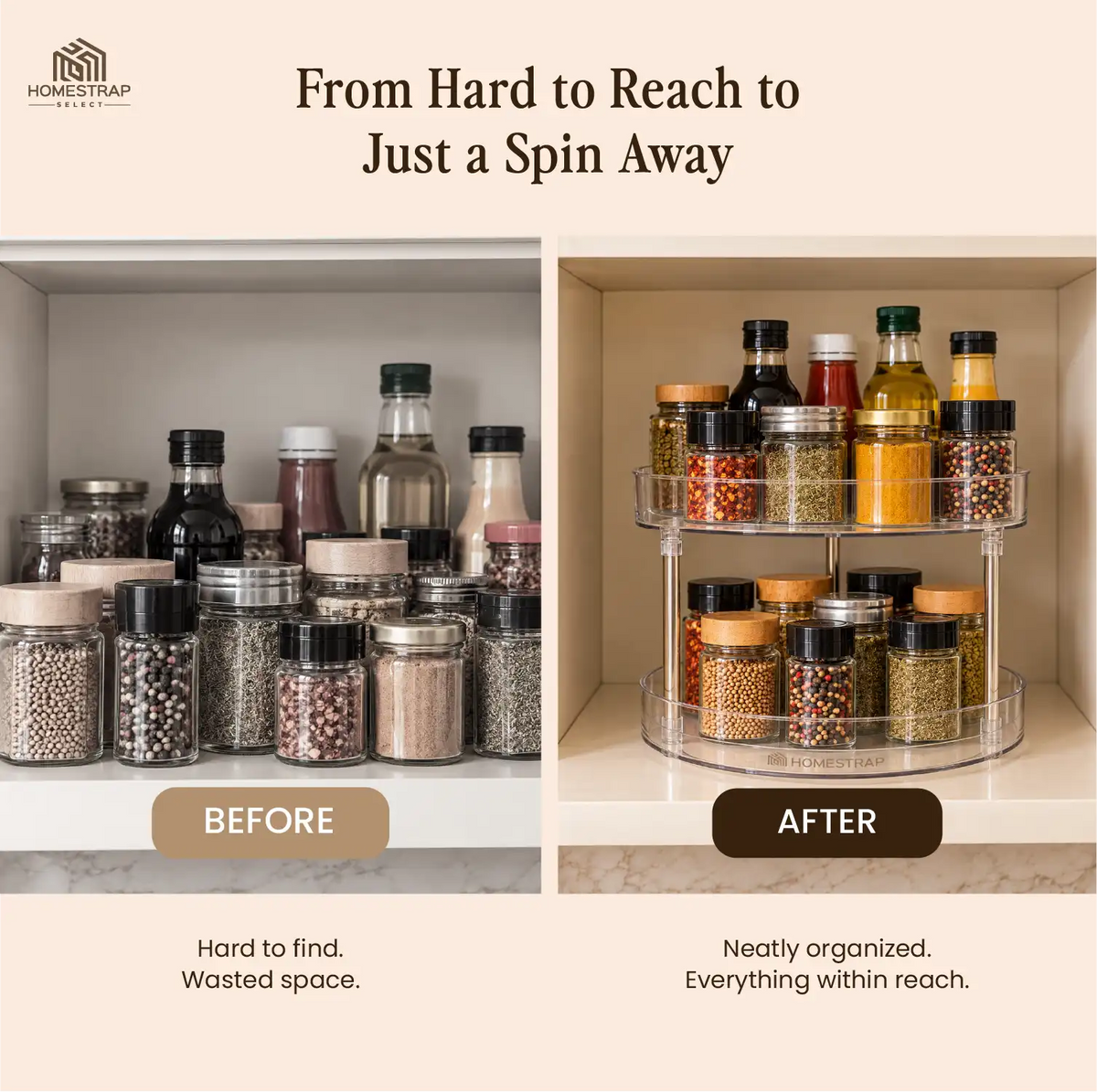 Twin Tier Spin – 2-Tier Rotating Organizer