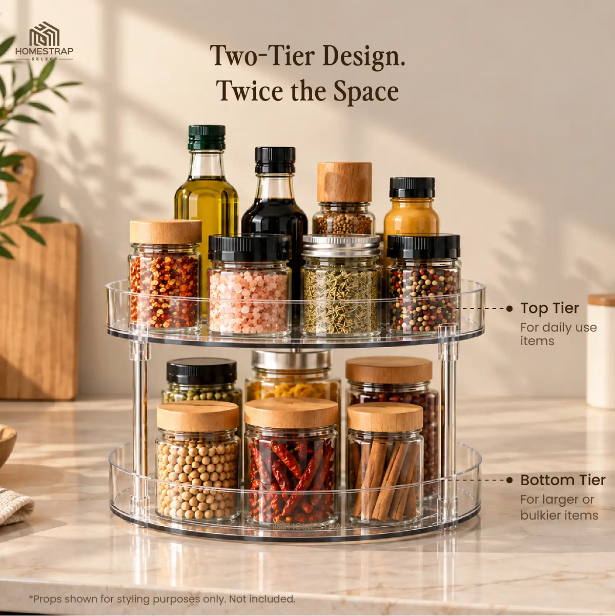 Twin Tier Spin – 2-Tier Rotating Organizer