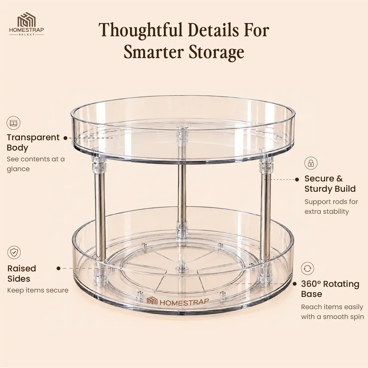 Twin Tier Spin – 2-Tier Rotating Organizer