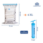 Vacuum Bag | Space Saver Compression Bags with Free Vacuum Pump - Homestrap