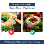 Set of 6 Reusable Mesh Vegetable Storage Bags