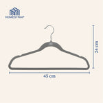 Velvet Anti-Slip Grey Hanger - Homestrap