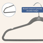 Velvet Anti-Slip Grey Hanger - Homestrap