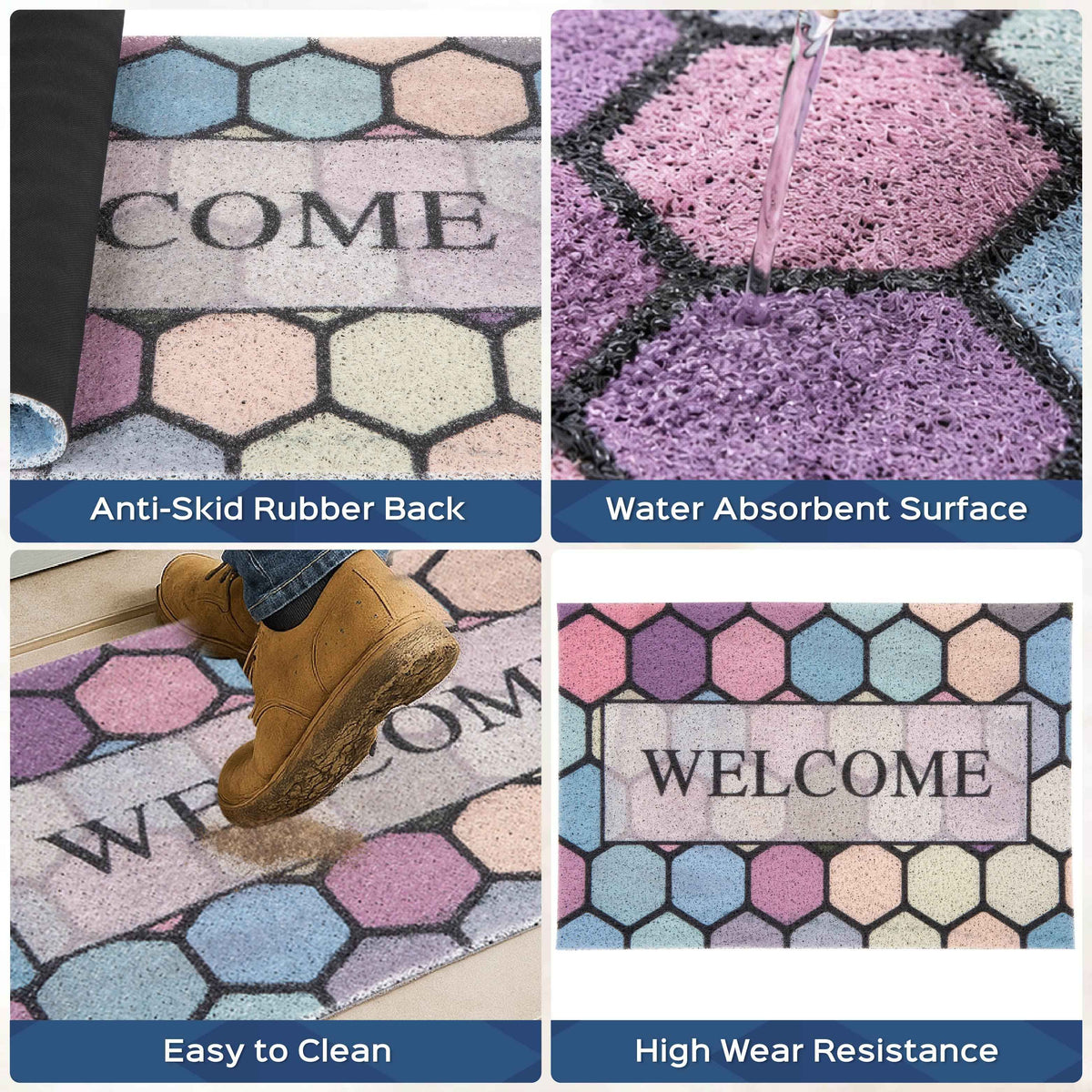 Welcome Door Mat for Home Set of 2