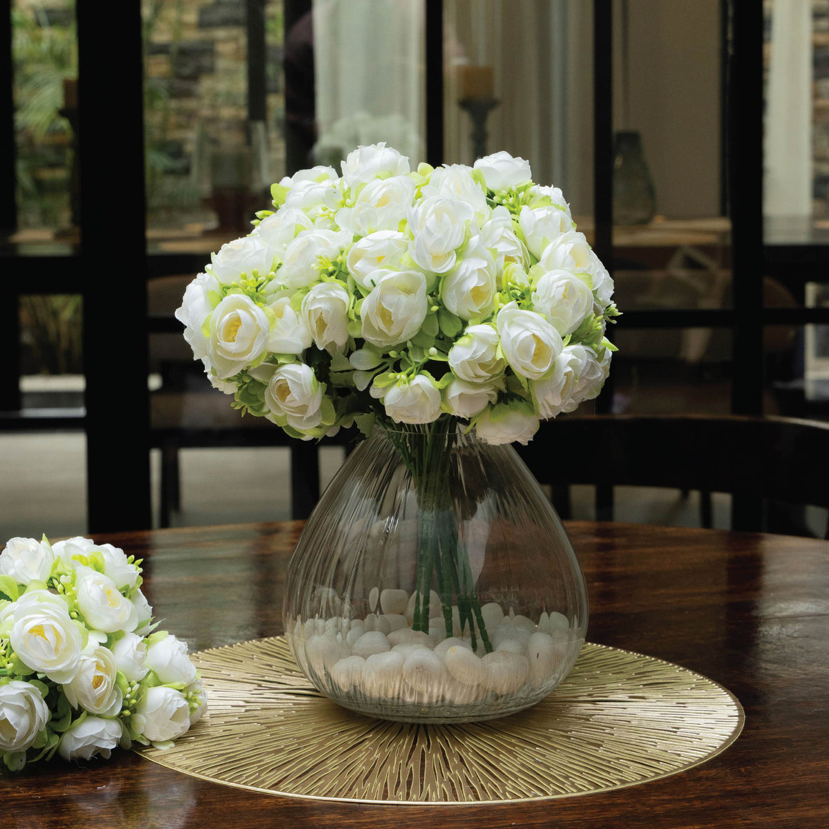 Sokai Mini Rose-Style Peony Flower Bunch - Set of 3 - Homestrap