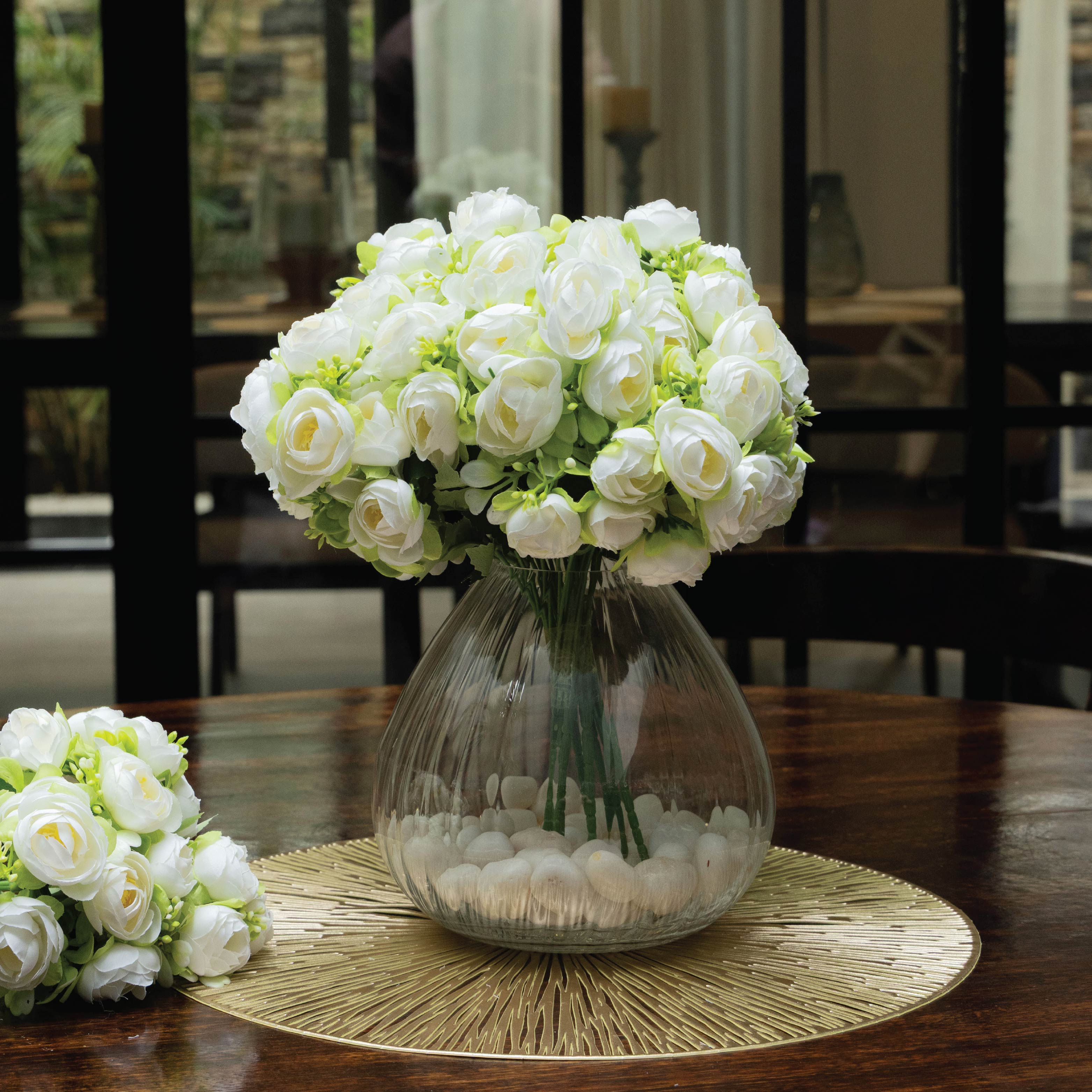 Sokai Mini Rose-Style Peony Flower Bunch - Set of 3