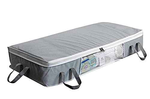14 Inch Underbed Organizer | Blanket, Pillow Storage Bag Set of 2