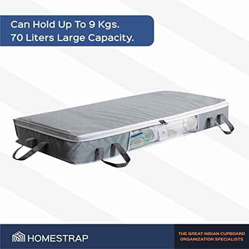 14 Inch Underbed Organizer | Blanket, Pillow Storage Bag Set of 2