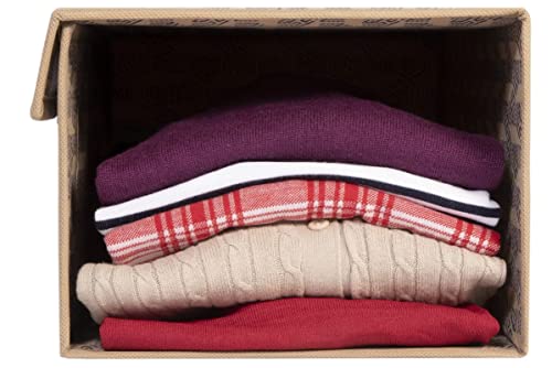 Shirt Stacker with Lid | Foldable | Wardrobe Storage Organizer (Small)