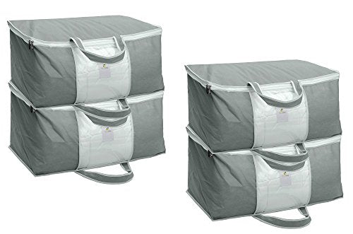 Underbed Organizer | Blanket, Pillow Storage Bag | Front Handle