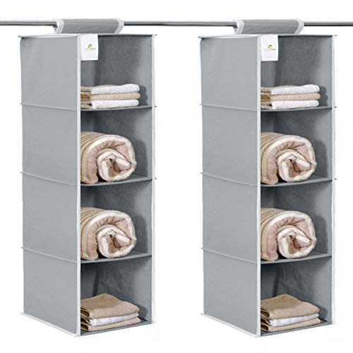 4 Shelf Hanging Organizer | Foldable Wardrobe\Closet Clothes Organizer