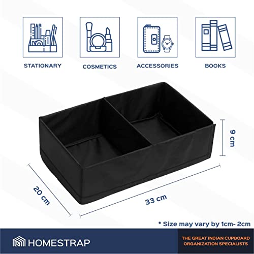 Multipurpose Drawer Organizer With 2 Compartments