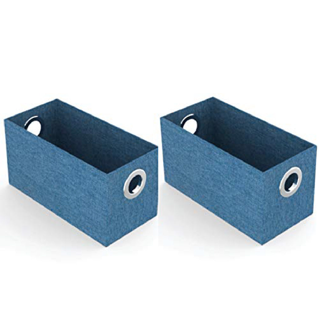 Set of 2, Storage Boxes with Ringlet Handle | Rectangle