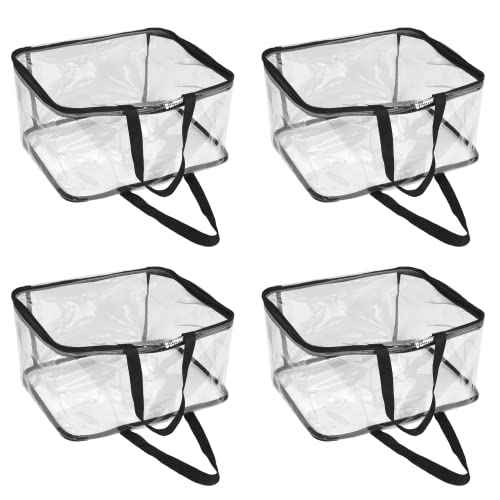 Transparent Clothes organizer with Handle and Zipper