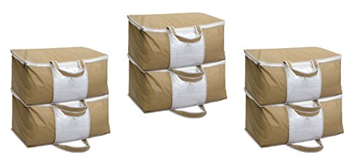 Underbed Organizer | Blanket, Pillow Storage Bag | Front Handle