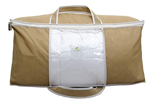 Underbed Organizer | Blanket, Pillow Storage Bag | Front Handle