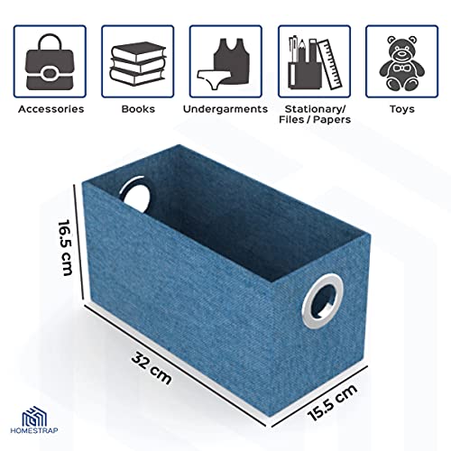 Set of 2, Storage Boxes with Ringlet Handle | Rectangle