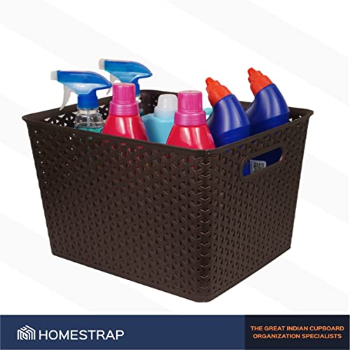 Set Of 3, Plastic Storage Organizers | Baskets With Lid | Large