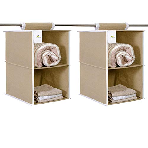 2 Shelf Hanging Organizer | Foldable Wardrobe | Closet Clothes Organizer