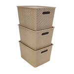 Set Of 3, Plastic Storage Organizers | Baskets With Lid