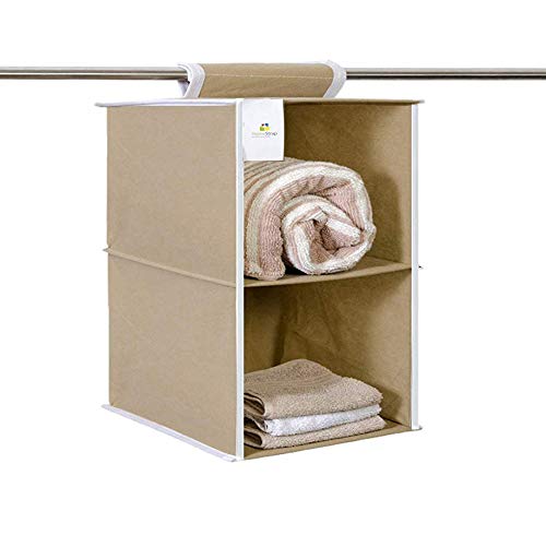 2 Shelf Hanging Organizer | Foldable Wardrobe | Closet Clothes Organizer