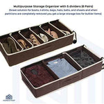 6 Section Footwear Underbed Organizer | Foldable