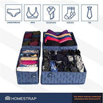 Set of 4 Drawer Organizer for Undergarments, Socks, Scarfs & Tie