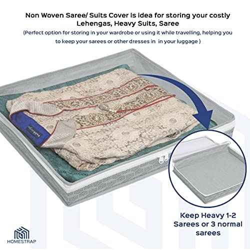 3 inch Height Saree Cover, Clothes Storage Bag | Pack of 10