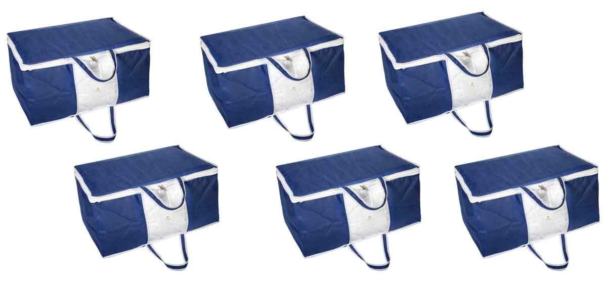 Underbed Organizer | Blanket, Pillow Storage Bag | Front Handle