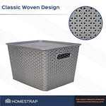 Set Of 3, Plastic Storage Organizers | Baskets With Lid