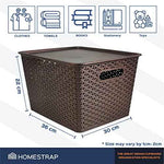 Set Of 3, Plastic Storage Organizers | Baskets With Lid
