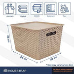 Set Of 3, Plastic Storage Organizers | Baskets With Lid