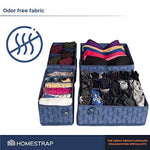 Set of 4 Drawer Organizer for Undergarments, Socks, Scarfs & Tie